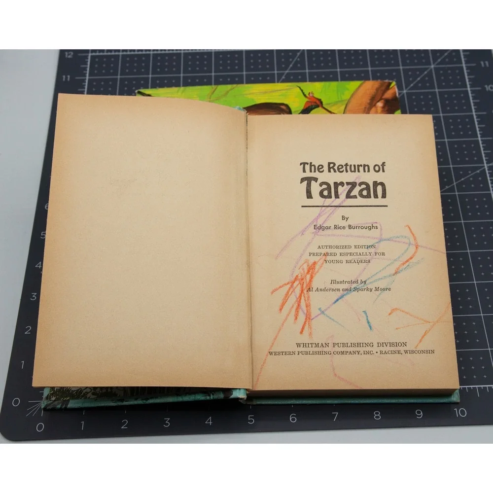 Vintage Tarzan Book Set Whitman Edgar Rice Burroughs Apes & Return 60s Hardcover